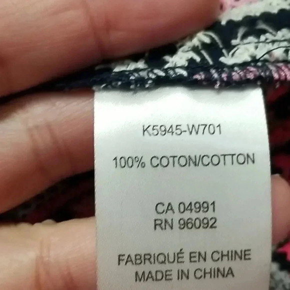 {Hilary Radley} NWT: For Katherine Barclay Striped Embroidered Blouse - Picture 10 of 12